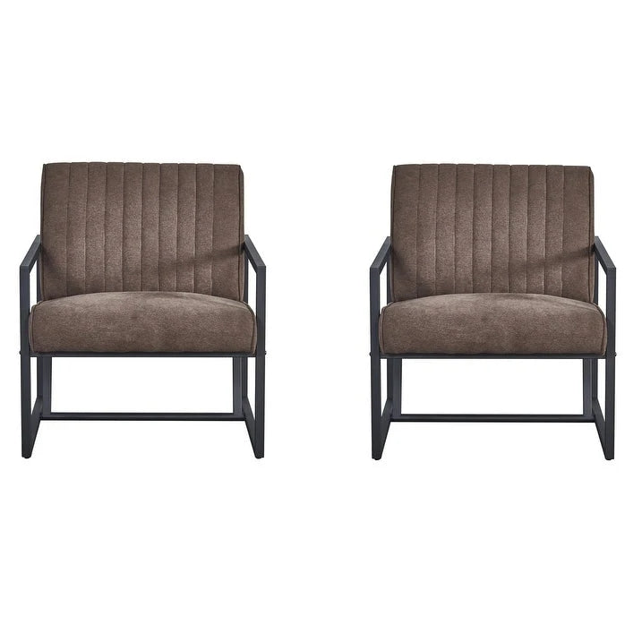 Křeslo Mid Century Modern s kovovým rámem, jednopohovka z PU kůže, křeslo na čtení do obývacího pokoje, ložnice, kavárny